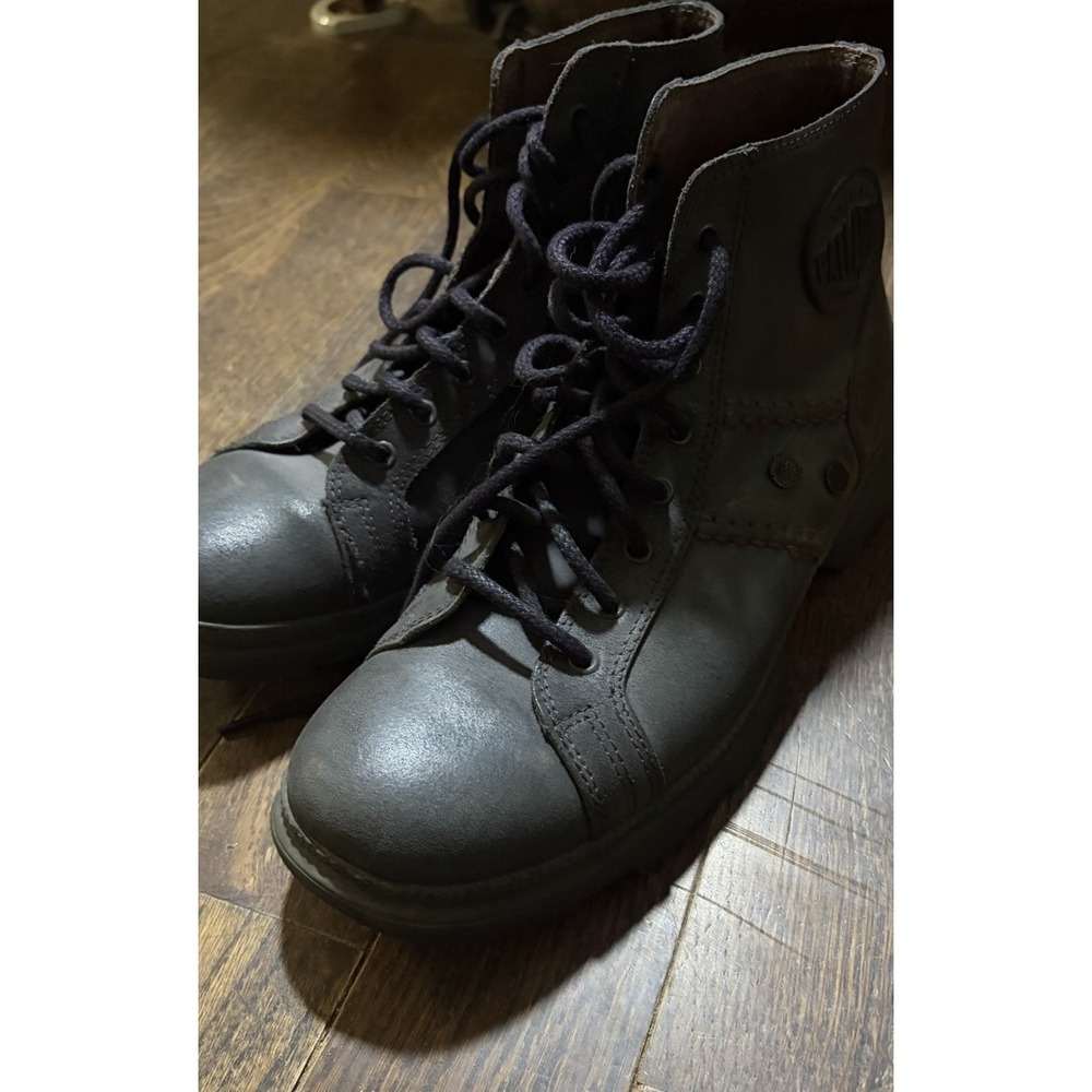 Palladium Women's Lace-Up Boots Size 9 (EU 41) Gray Leather